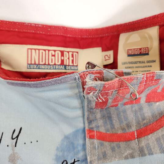 Indigo Red Women Blue Print Pants Sz 12 image number 3