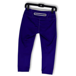 Womens Blue Flat Front Elastic Waist Pull-On Activewear Capri Leggings Size S alternative image