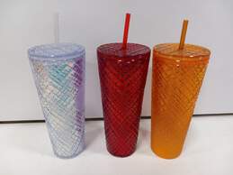 Bundle of 3 Starbucks Travel Cups w/ Straws & Lids alternative image