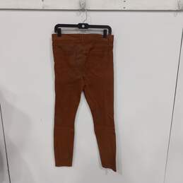 Frame Le High Skinny Brown Lambskin Pants Size 30 alternative image