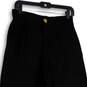 Womens Black Flat Front Stretch Pockets Tapered Leg Ankle Pants Size Small image number 3