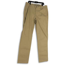 NWT Mens Voyager Tan Low Rise Flat Front Slash Pockets Chino Pants Size 36T