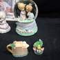 Bundle of 5 Assorted Precious Moments Figurines w/Accessories and Book of Iron-On Transfers image number 3