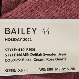 Bailey Women Pink One Shoulder Sweater Dress XS NWT alternative image