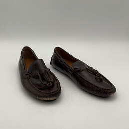 Mens Gunnison C07910 Brown Leather Moc Toe Slip-On Loafer Shoes Size 9 M