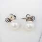 Sterling Silver FW Pearl W/ Case Crystal Jewelry Bundle 2 Pcs 12.3g image number 2