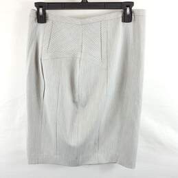 Express Women Grey Stripe Pencil Mid Skirt Sz 6 NWT