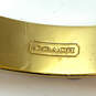 Designer Coach Gold-Tone Enamel Round Shape Bangle Bracelet With Dust Bag image number 4