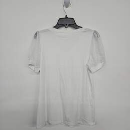 White Sheer Short Sleeve Shirt alternative image