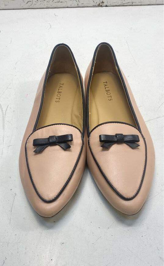 Talbots Kelly Leather Pointed Flats Pink 9 image number 2