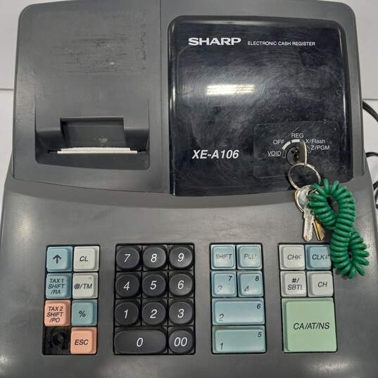 Sharp XE-A106 Cash Register with Keys image number 4