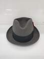 Men Size-7 Stetson FELT HAT With Red feather Used (gray) image number 1