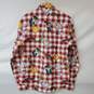 Home Alone x The Roosevelts Little Nero's Pizza Button Down Shirt Red Check Sz S image number 3