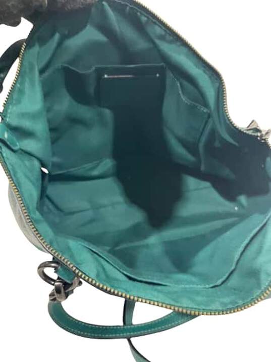 Green Leather Small Kelsey Satchel image number 3