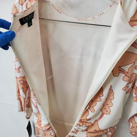 Women's Cream Blossom Ralph Lauren Midi Dress Size 2 image number 8