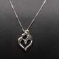 Sterling Silver Diamond Accent Pendant Necklace (18.0in) - 2.7g image number 1