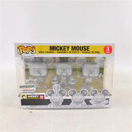 Funko POP! Mickey Mouse 90 Years Exclusive 3 Pack Silver Vinyl Figures