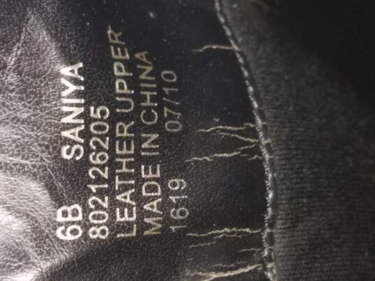 Ralph Lauren Sanya Black Leather Mid Zip Boots Shoes Women's Size 6 M image number 5
