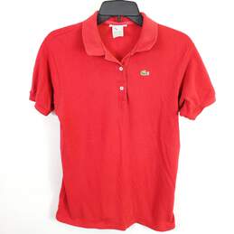 Lacoste Women Red Polo Shirt Sz 42