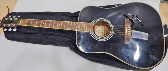 Ibanez Brand PF4JP-BK-14-01 Model Black Acoustic Guitar w/ Gig Bag and Accessories image number 7