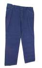 Mens Blue Denim Medium Wash Stretch Pockets Straight Jeans Size 46 image number 2