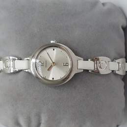 NWT Guess G55750L Silver & White Unique Band Watch alternative image