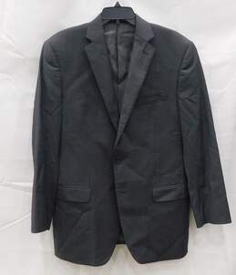 Calvin Klein Dark Grey/Light Grey Vertical Striped Suit Jacket Size 40R