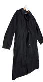 Women's Black Long Sleeve Collared Lined Trench Coat Size 10 image number 2