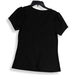 NWT Torrid Womens Black Ribbed V-Neck Short Sleeve Pullover T-Shirt Size 00 alternative image