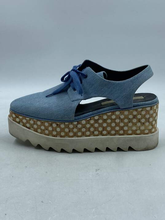Authentic Stella McCartney Blue Platform Shoe W 6.5 image number 2