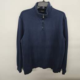 Intrigue Blue 1/4 Zip Sweater