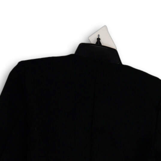 Womens Black Long Sleeve Round Neck Full-Zip Peplum Jacket Size 6 image number 4