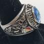 Keystone Val Sterling Silver Blue Gemstone Groton Central High Sz 10.5 Ring 17.5g image number 2