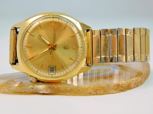 VNTG Bulova Swiss Accutron Gold Filled Case Men's Dress Watch 59.0g image number 1
