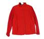 Womens Red Long Sleeve Collared Full Zip Jacket Size Small image number 1