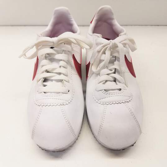 Nike Women Classic Cortez Leather White Red Casual Sneaker sz 6.5 image number 4