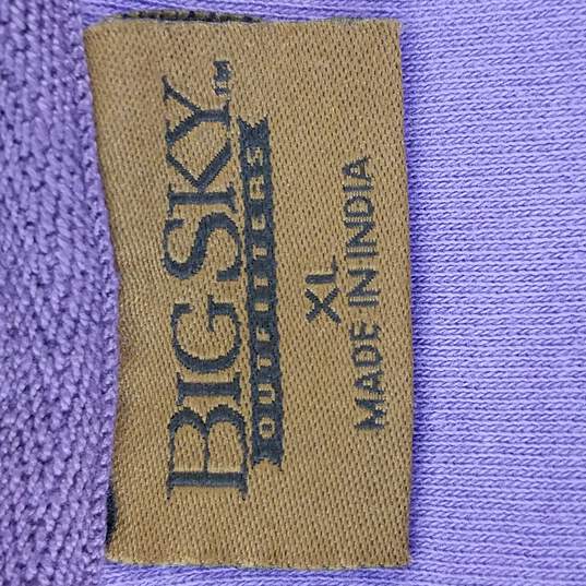 Big Sky Men Purple Sweatshirt XL image number 3