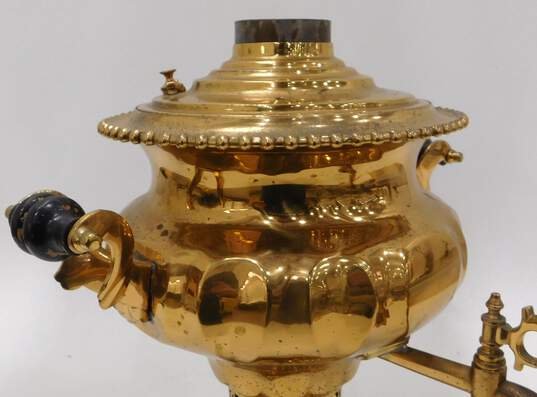 Antique Brass Samovar Russian or Middle Eastern image number 10
