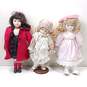 Porcelain Dolls Assorted 3pc Lot image number 1