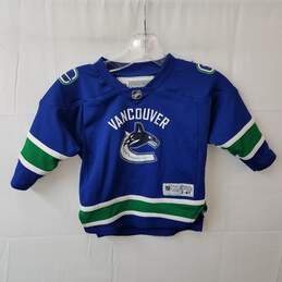 Reebok NHL Vancouver Canucks #9 Zuck Hockey Jersey Youth Size 2-4T Signed No COA