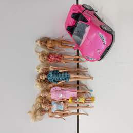 Lot of Assorted Barbie Dolls w/ Car