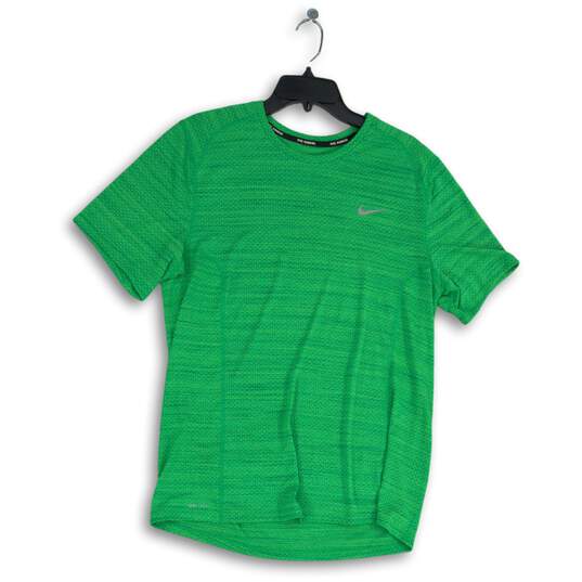 Nike Womens Green Crew Neck Short Sleeve Training Pullover T-Shirt Size Large image number 1