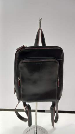 Lodis Black Leather Backpack