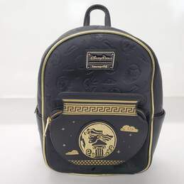 Loungefly Disney Hercules Black Faux Leather 25th Anniversary Backpack