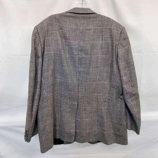 Burberry Mens Gray Plaid Blazer Jacket Size 42 AUTHENTICATED image number 2