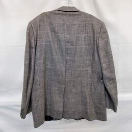 Burberry Mens Gray Plaid Blazer Jacket Size 42 AUTHENTICATED alternative image