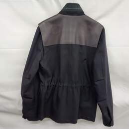Lanvin Men's Black Leather Trim Hooded Zip Jacket Size 52 EU - AUTHENTICATED alternative image