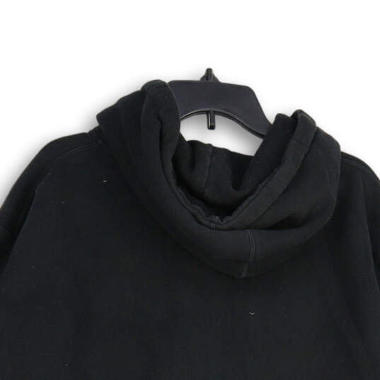 Mens Black Gold Printed Long Sleeve Kangaroo Pocket Full-Zip Hoodie Size L image number 4