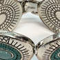 Designer Brighton Silver-Tone Engraved Turquoise Stone Cuff Bracelet image number 4