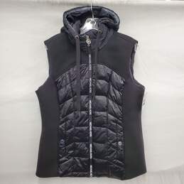 NWT Michael Kors WM's Black Hooded Puffer vest Size L